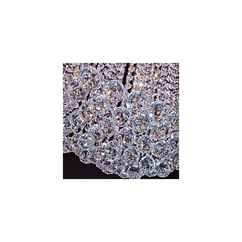 Plafoniera a filo in cristallo moderna contemporanea in metallo 50 cm