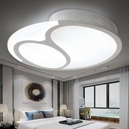 Plafoniera a filo moderna contemporanea in metallo bianco LED integrato