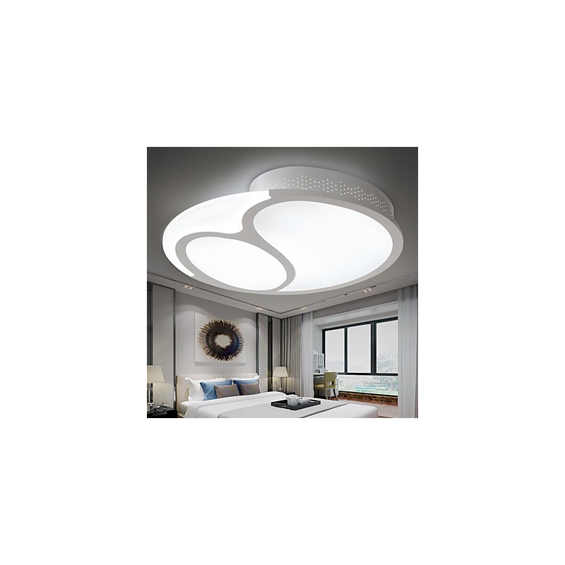 Plafoniera a filo moderna contemporanea in metallo bianco LED integrato