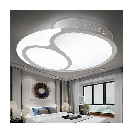 Plafoniera a filo moderna contemporanea in metallo bianco LED integrato