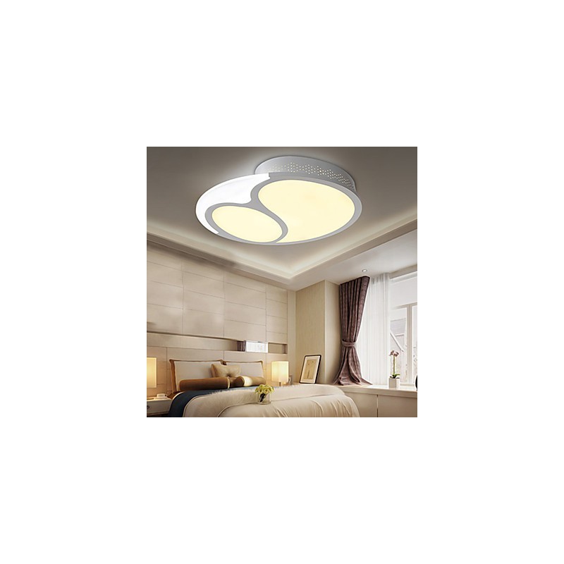 Plafoniera a filo moderna contemporanea in metallo bianco LED integrato