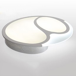 Plafoniera a filo moderna contemporanea in metallo bianco LED integrato