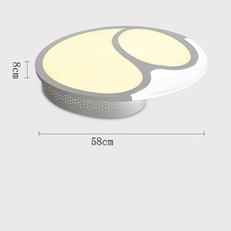 Plafoniera a filo moderna contemporanea in metallo bianco LED integrato