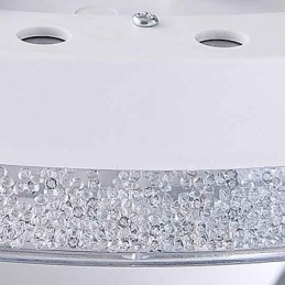 Plafoniera a filo moderna contemporanea in metallo bianco con LED integrato, 5 luci