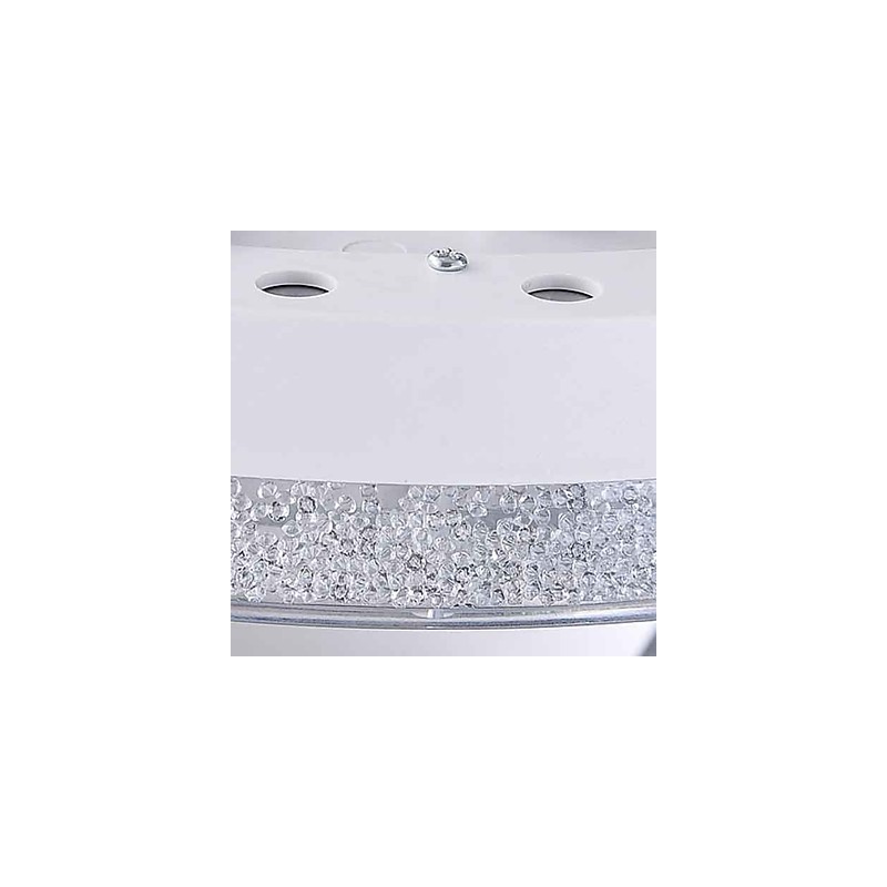 Plafoniera a filo moderna contemporanea in metallo bianco con LED integrato, 5 luci