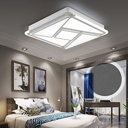 Plafoniera a filo LED moderna in metallo bianco 53 cm