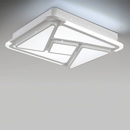 Plafoniera a filo LED moderna in metallo bianco 53 cm