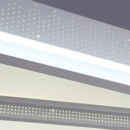 Plafoniera a filo LED moderna in metallo bianco 53 cm