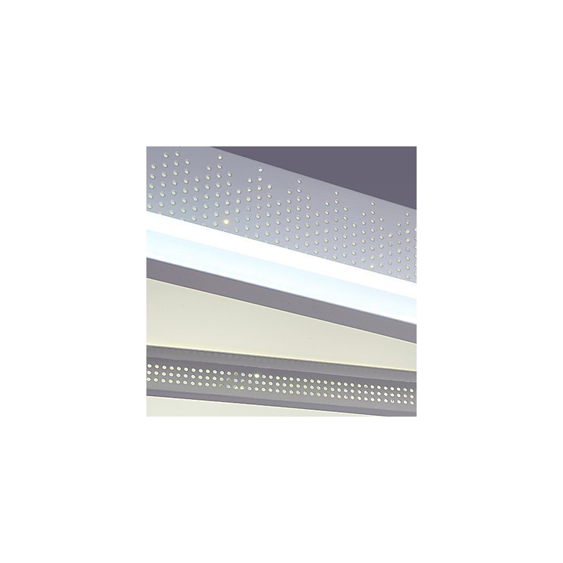 Plafoniera a filo LED moderna in metallo bianco 53 cm