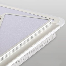 Plafoniera a filo LED moderna in metallo bianco 53 cm