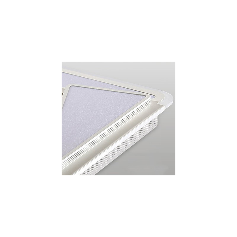 Plafoniera a filo LED moderna in metallo bianco 53 cm