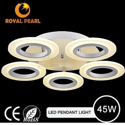 Lampada a sospensione LED moderna in acrilico circolare 45W 3 lampadine