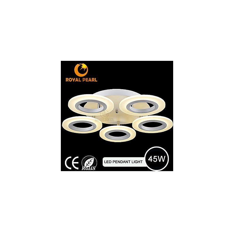 Lampada a sospensione LED moderna in acrilico circolare 45W 3 lampadine
