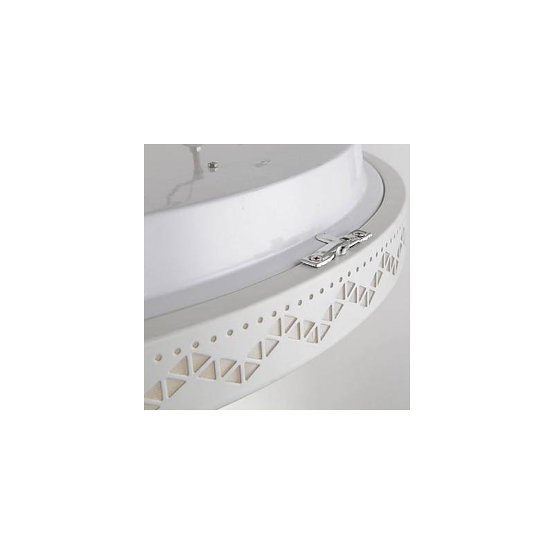Plafoniera a filo LED con cristalli, metallo bianco, 90~265V, 65 cm