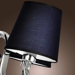 Lampadario contemporaneo classico rustico in metallo cromato con cristalli, 1 livello