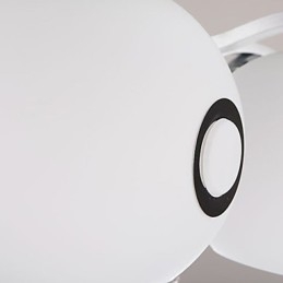 Plafoniera a filo in vetro e cristallo moderna bianca 55 cm E26/E27