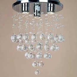 Plafoniera a soffitto in cristallo 3 luci GU10