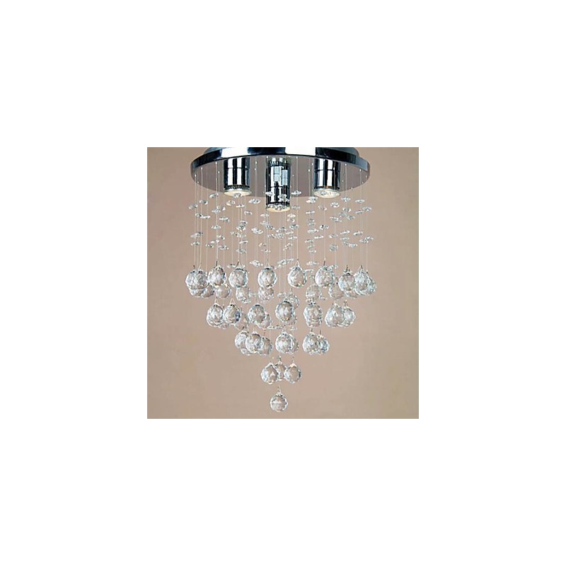 Plafoniera a soffitto in cristallo 3 luci GU10
