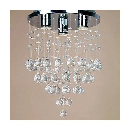 Plafoniera a soffitto in cristallo 3 luci GU10