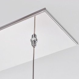 Lampada a sospensione in cristallo cromato con 6 lampadine G4, 65 cm