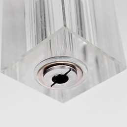 Lampada a sospensione in cristallo cromato con 6 lampadine G4, 65 cm