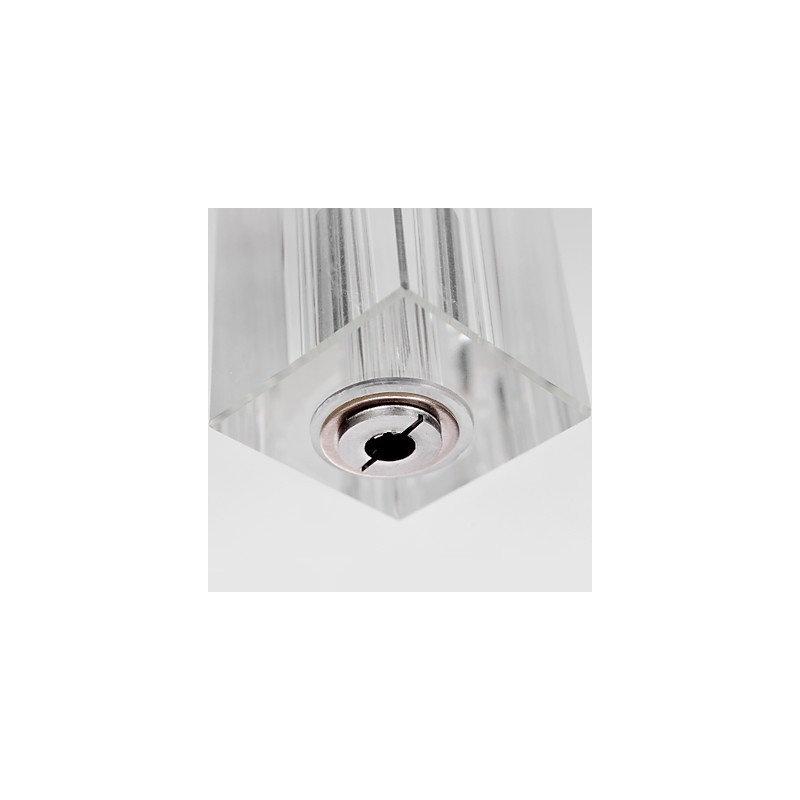 Lampada a sospensione in cristallo cromato con 6 lampadine G4, 65 cm