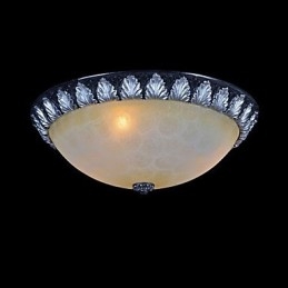 Plafoniera a filo classica europea in vetro bianco e resina intagliata, argento, 55 cm