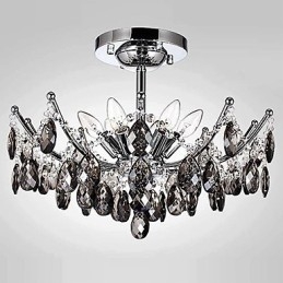 Lampadario moderno in cristallo 6 luci
