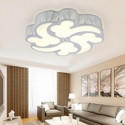 Plafoniera a filo moderna in metallo bianco LED integrato 3 lampadine 59 cm