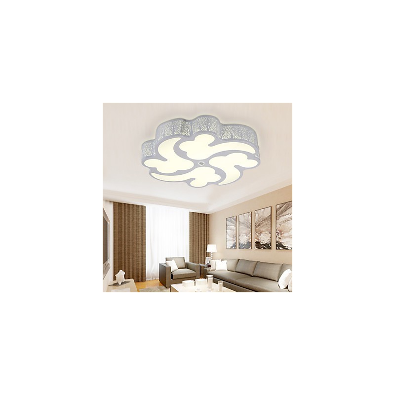 Plafoniera a filo moderna in metallo bianco LED integrato 3 lampadine 59 cm