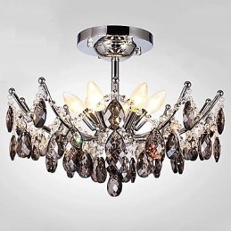 Lampadario moderno in cristallo 6 luci