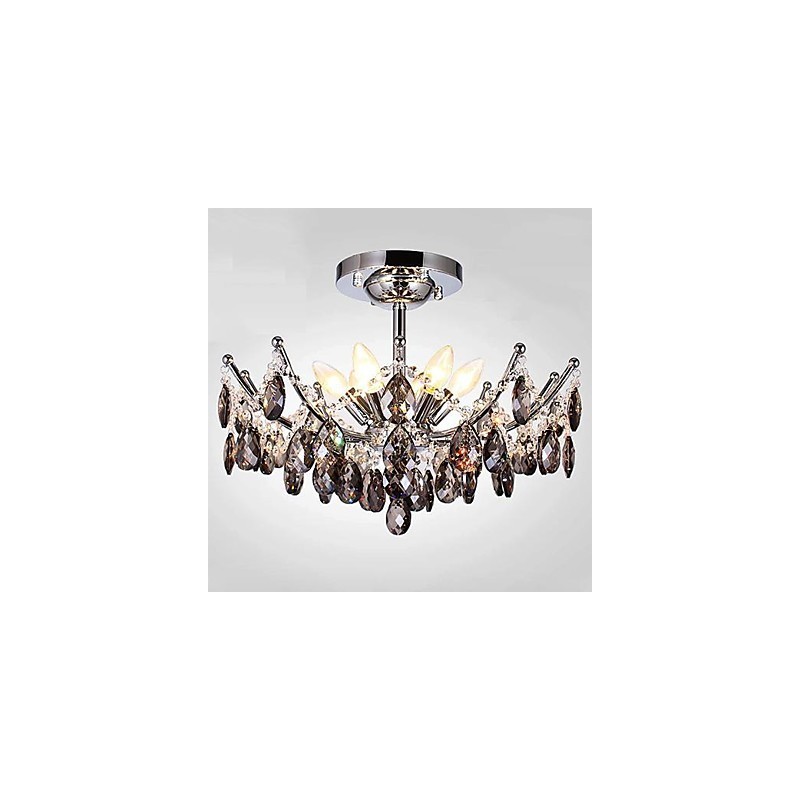Lampadario moderno in cristallo 6 luci