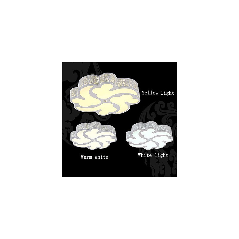 Plafoniera a filo moderna in metallo bianco LED integrato 3 lampadine 59 cm