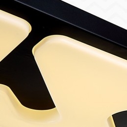 Plafoniera a filo moderna in metallo nero LED integrato 70 cm
