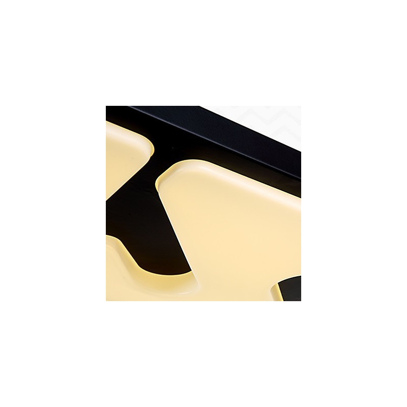 Plafoniera a filo moderna in metallo nero LED integrato 70 cm