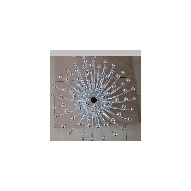 Lampada a sospensione a ragno in metallo galvanizzato argento e nero 40 cm