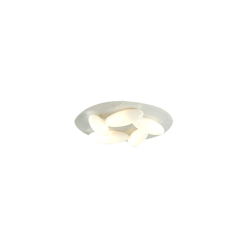 Plafoniera moderna a montaggio a filo 5 luci G9 cromo e vetro