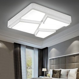 Plafoniera a filo moderna contemporanea in metallo bianco LED integrato 54 W