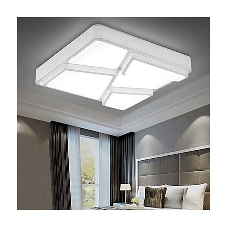 Plafoniera a filo moderna contemporanea in metallo bianco LED integrato 54 W