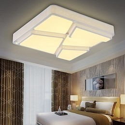 Plafoniera a filo moderna contemporanea in metallo bianco LED integrato 54 W