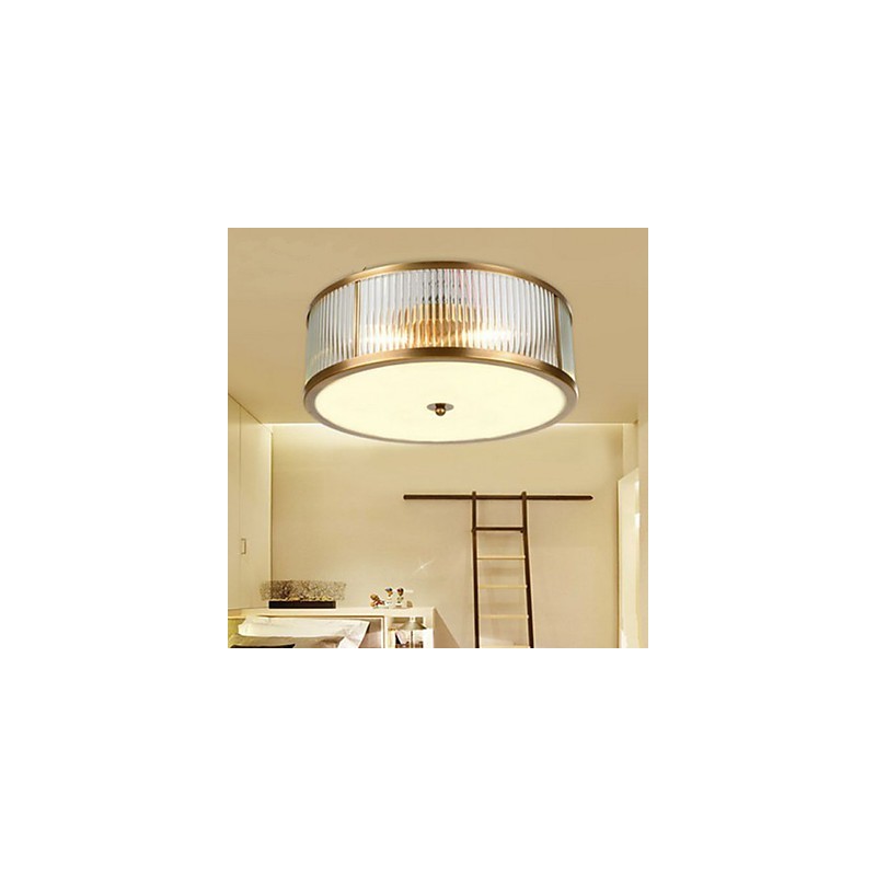 Plafoniera LED a filo rame pieno A, oro, 3 luci E12/E14