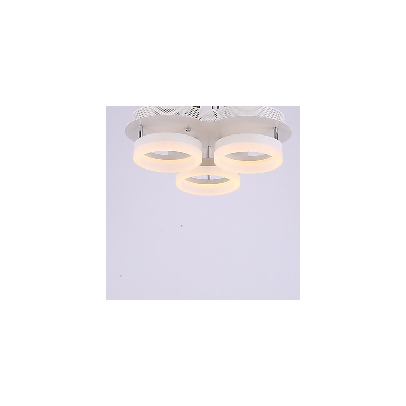 Plafoniera a filo moderna contemporanea in metallo bianco, LED integrato 6 W