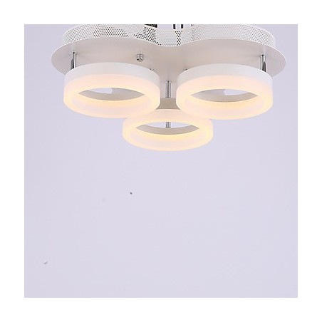 Plafoniera a filo moderna contemporanea in metallo bianco, LED integrato 6 W
