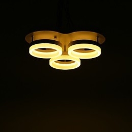 Plafoniera a filo moderna contemporanea in metallo bianco, LED integrato 6 W