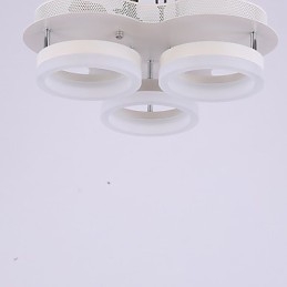 Plafoniera a filo moderna contemporanea in metallo bianco, LED integrato 6 W