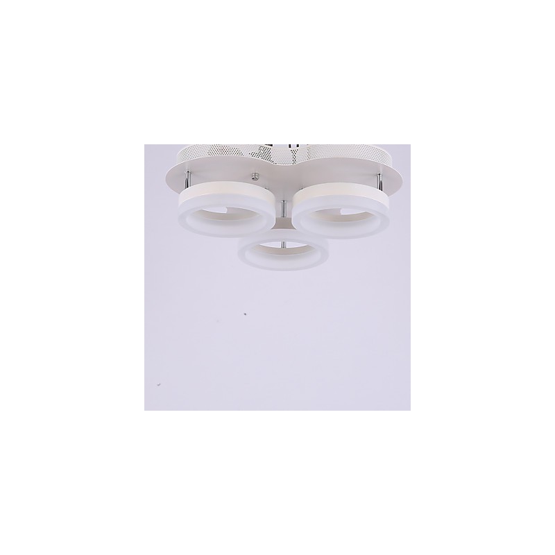 Plafoniera a filo moderna contemporanea in metallo bianco, LED integrato 6 W