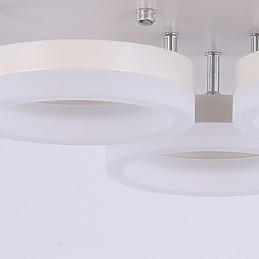 Plafoniera a filo moderna contemporanea in metallo bianco, LED integrato 6 W