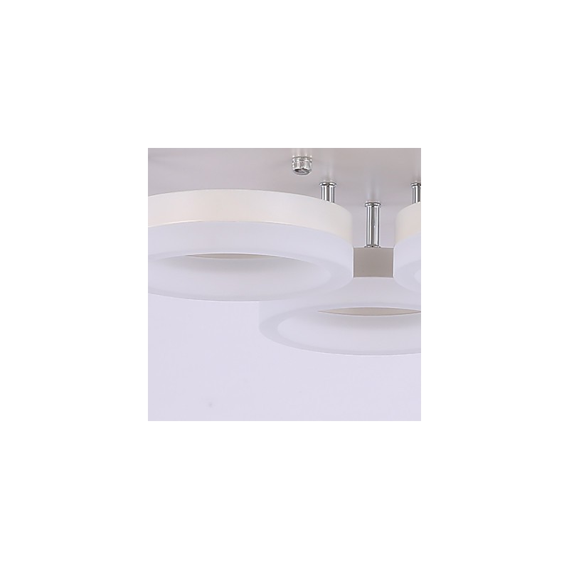 Plafoniera a filo moderna contemporanea in metallo bianco, LED integrato 6 W