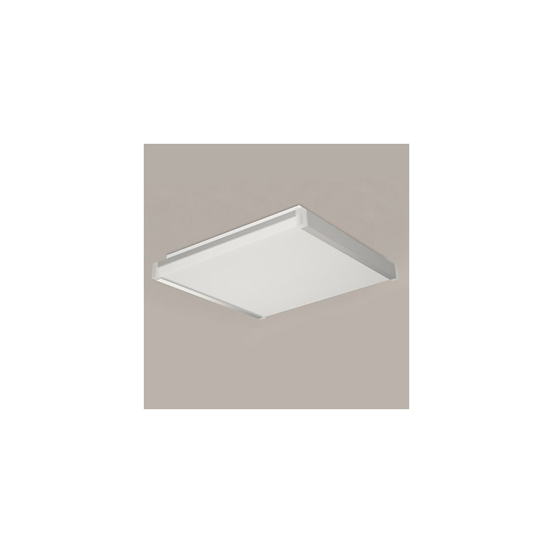 Plafoniera moderna contemporanea a montaggio a filo, 3 luci LED, bianca e argento