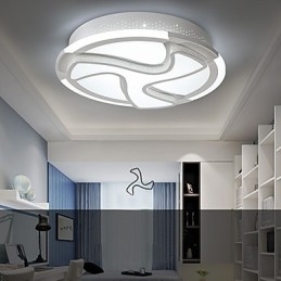 Plafoniera a filo moderna in metallo bianco LED integrato 18 W